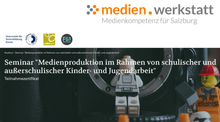 Medienproduktion in schulischer und außerschulischer Kinder- und Jugendarbeit | Fortbildung für Lehrer*innen, Jugendarbeiter*innen und Pädagog*innen Seminar Medienproduktion